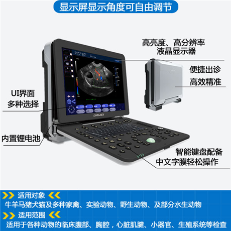宠物b超机 小动物超声仪 小动物彩超机  便携式宠物彩超 实验室动物彩超