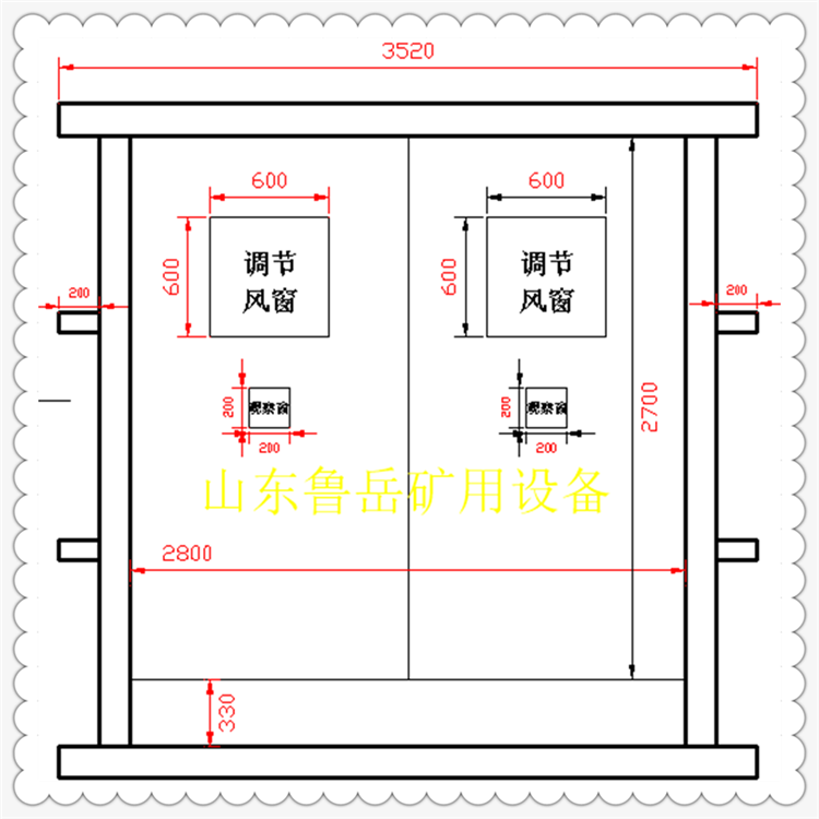 双向自动无压风门 大武口井下施工 矿用平衡风门