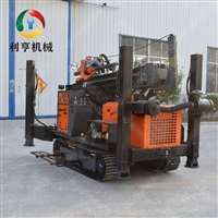 小型家用200米全液压气动钻机 利亨履带式柴油打井机