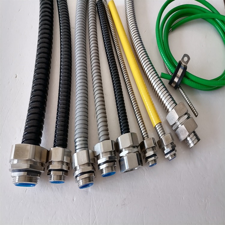 陕西不锈钢蛇皮管接头dpj端接式接头304电缆保护管接头dn16三柱自固