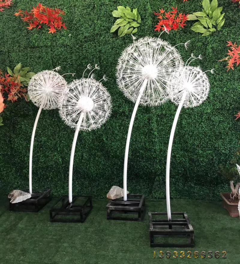 不锈钢蒲公英景观雕塑