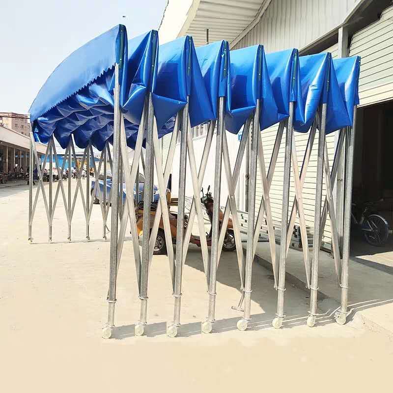 推拉雨棚户外简易推拉帐篷移动车棚遮阳棚排档收缩折叠遮雨