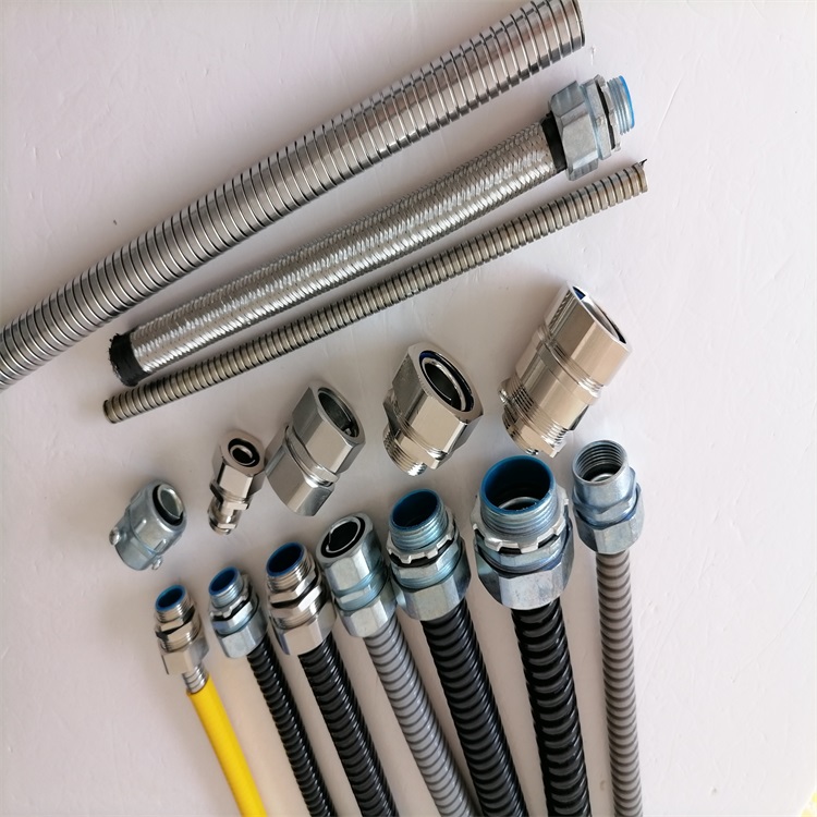 咸阳批发端接式蛇皮管锁头固定连接器金属软管自固接头