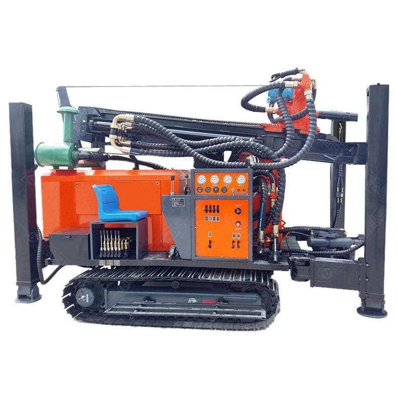 200米快速岩石打井机 履带式水井钻机 液压气动钻机