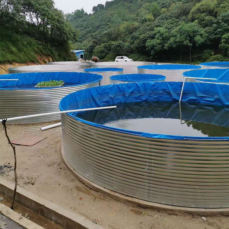 一达帆布水池 高密度镀锌板帆布水产养殖池