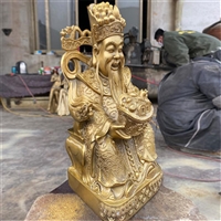 黄铜如来佛像 莲花底座坐姿佛祖像 大型站姿铜佛像