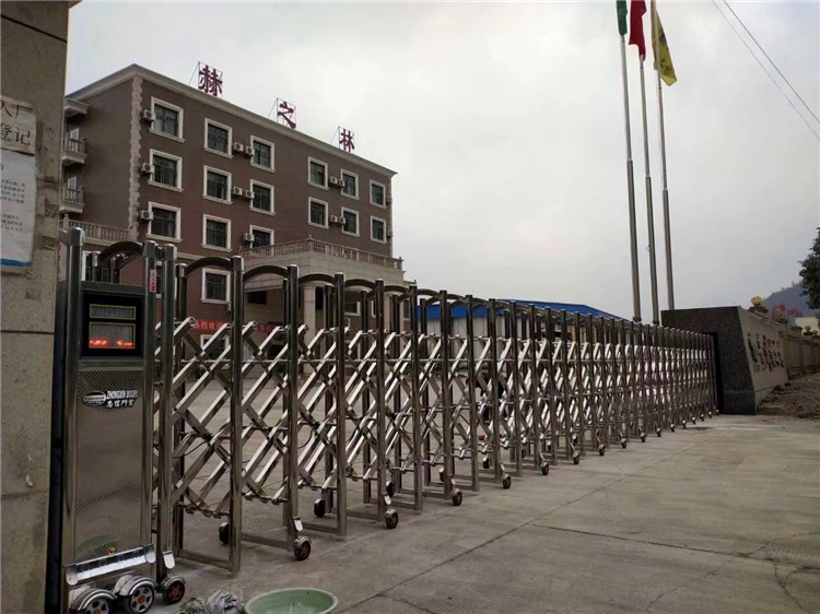 304伸缩门-不锈钢电动大门学校工厂平-自动伸缩门遥控器