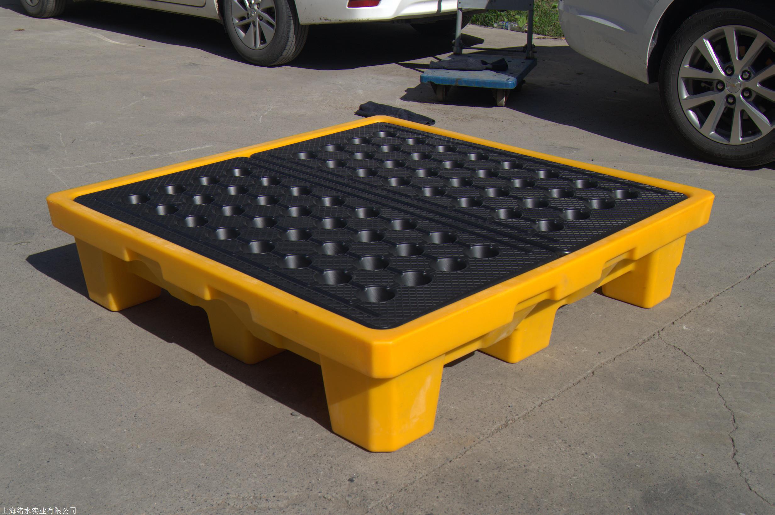 供应塑料防漏托盘 防渗漏盛漏油桶托盘化学品存放防渗漏托盘