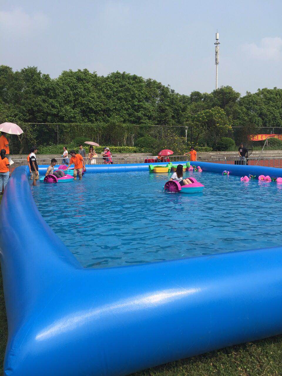 充气水池批发充气钓鱼池报价设计