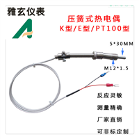 14-K型E型PT100型压簧热电偶热电阻 喷溶机用热电偶