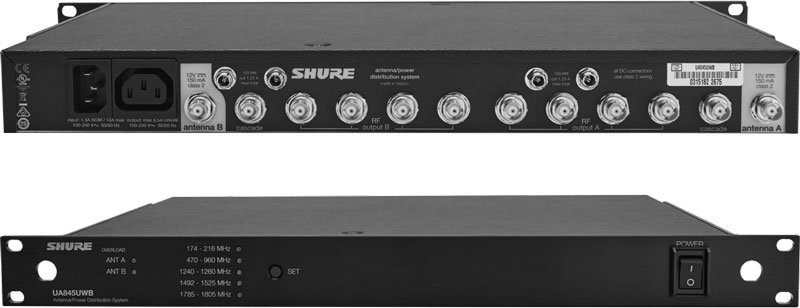 shureua845uswbc舒尔天线放大器分配器ua845uwb