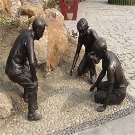户外创意人物雕塑 甩陀罗人物铜雕 农耕人物铜雕塑 来图定制