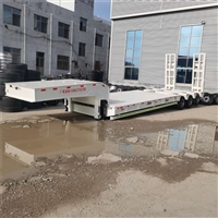 半挂低平板机械设备运输车 三线六桥低平板半挂车 载重能力详情