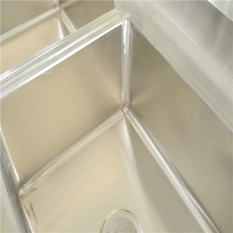 酒店厨房304洗碗池 不锈钢水槽 不锈钢三槽水池带支架