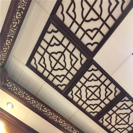 铝窗天花定制镂空铝窗花天花型材普森建材