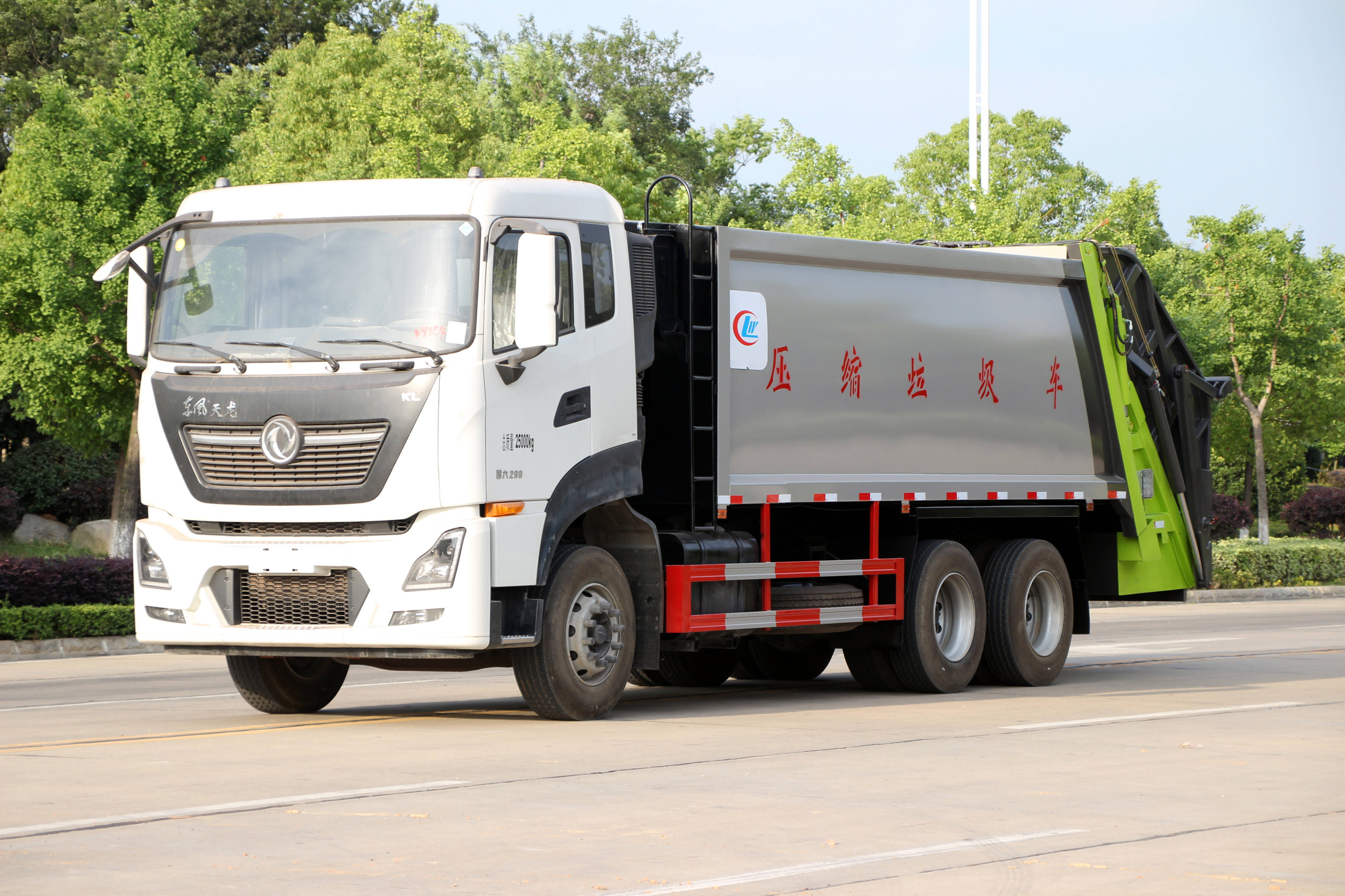 国六东风天龙后双桥垃圾车 环卫垃圾运转车 厂家直销