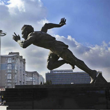 校园现代人物雕塑 运动员铜雕摆件 广场公园塑像