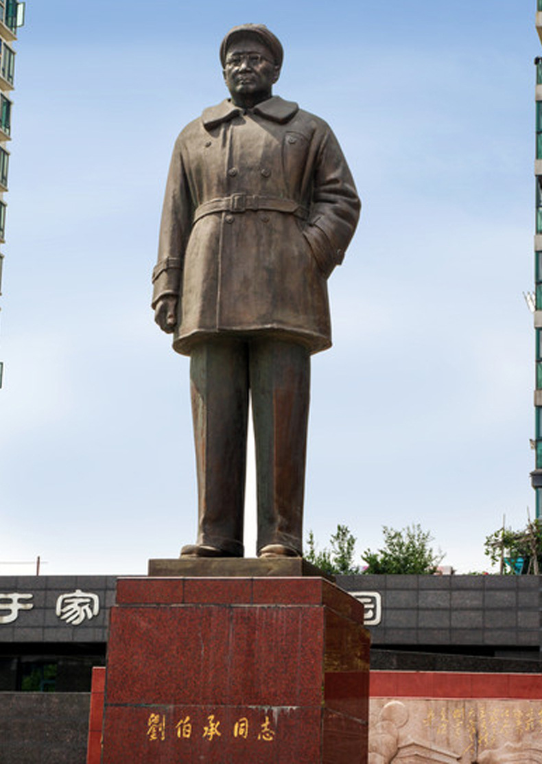 刘伯承人物铜雕