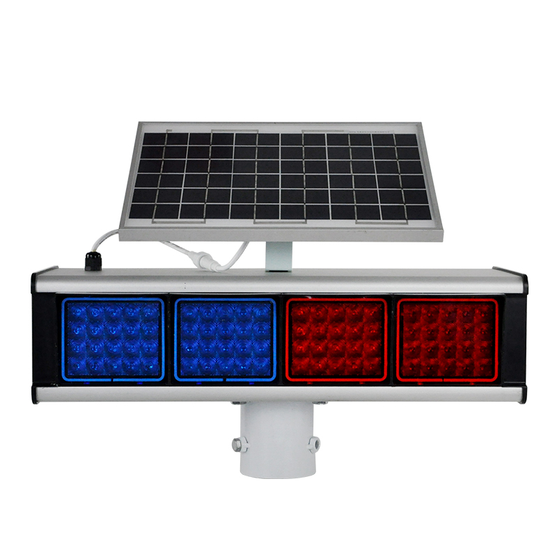 杭兴智能太阳能爆闪警示灯hxa-bs001 语音爆闪警示灯 太阳能红蓝