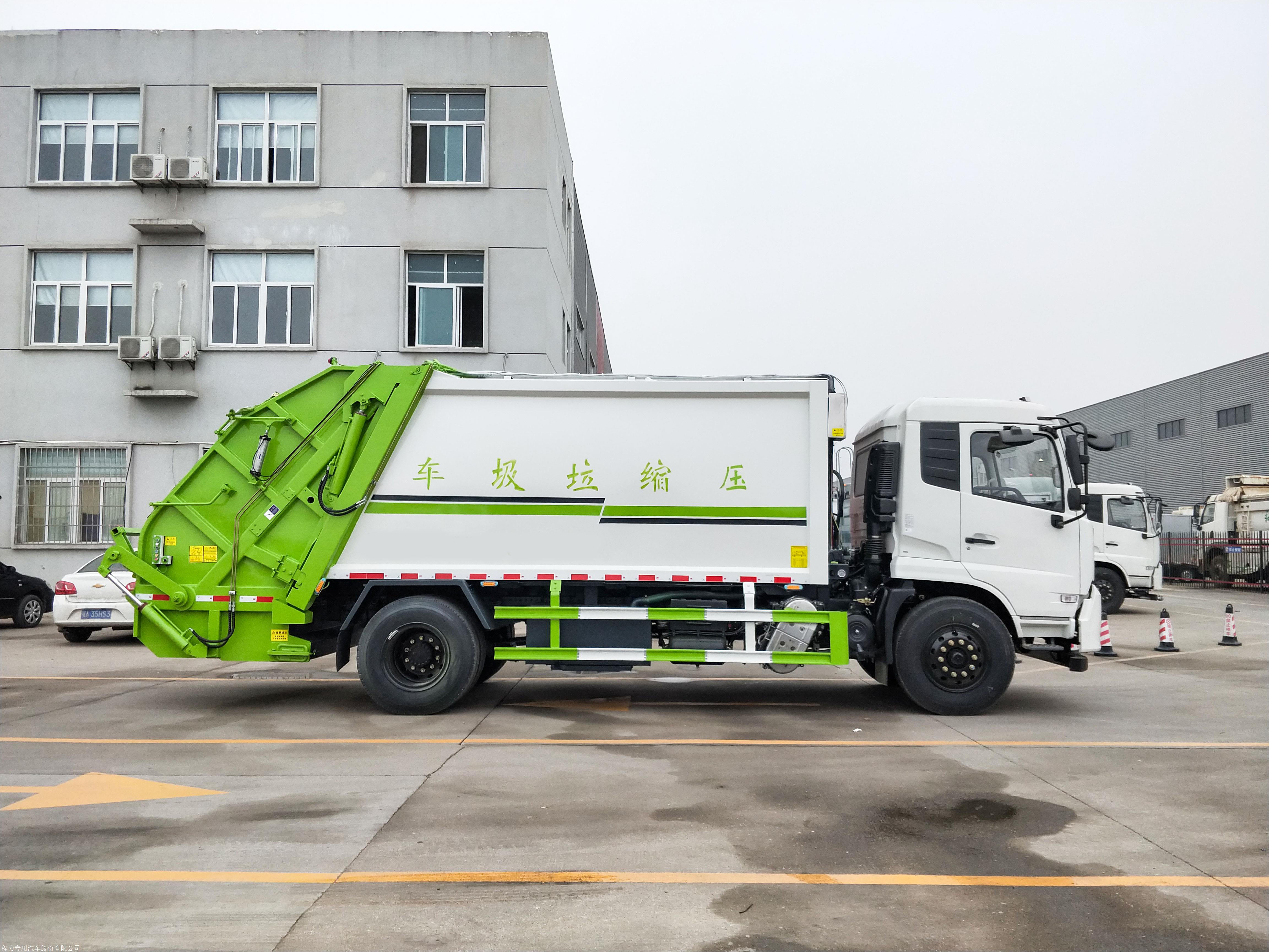 国六压缩垃圾车,东风天锦12方-14方垃圾压缩收集车
