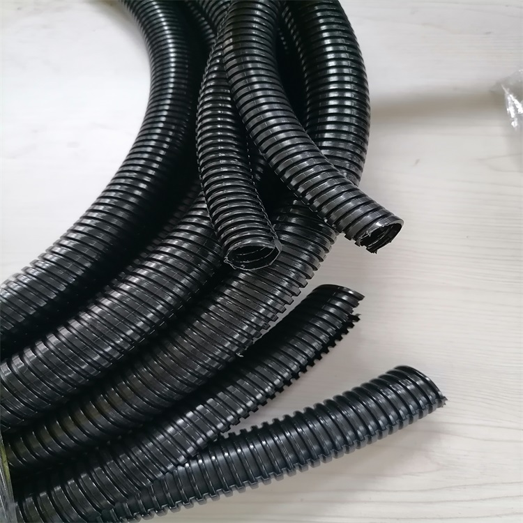 阜阳市双层剖开自锁式蛇皮管ad31.4/41.9双壁开口波纹管双拼阻燃