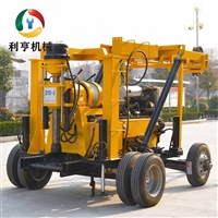 轮式液压岩芯钻机 600型地质工程勘探钻机 行走方便