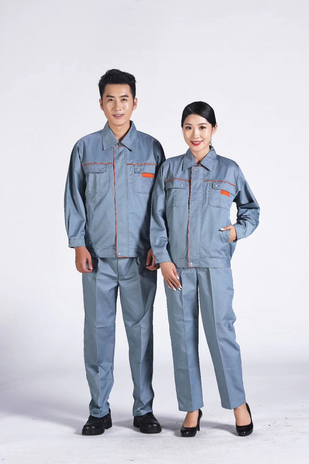 全棉长袖工作服 电焊反光条工装 防静电劳保服