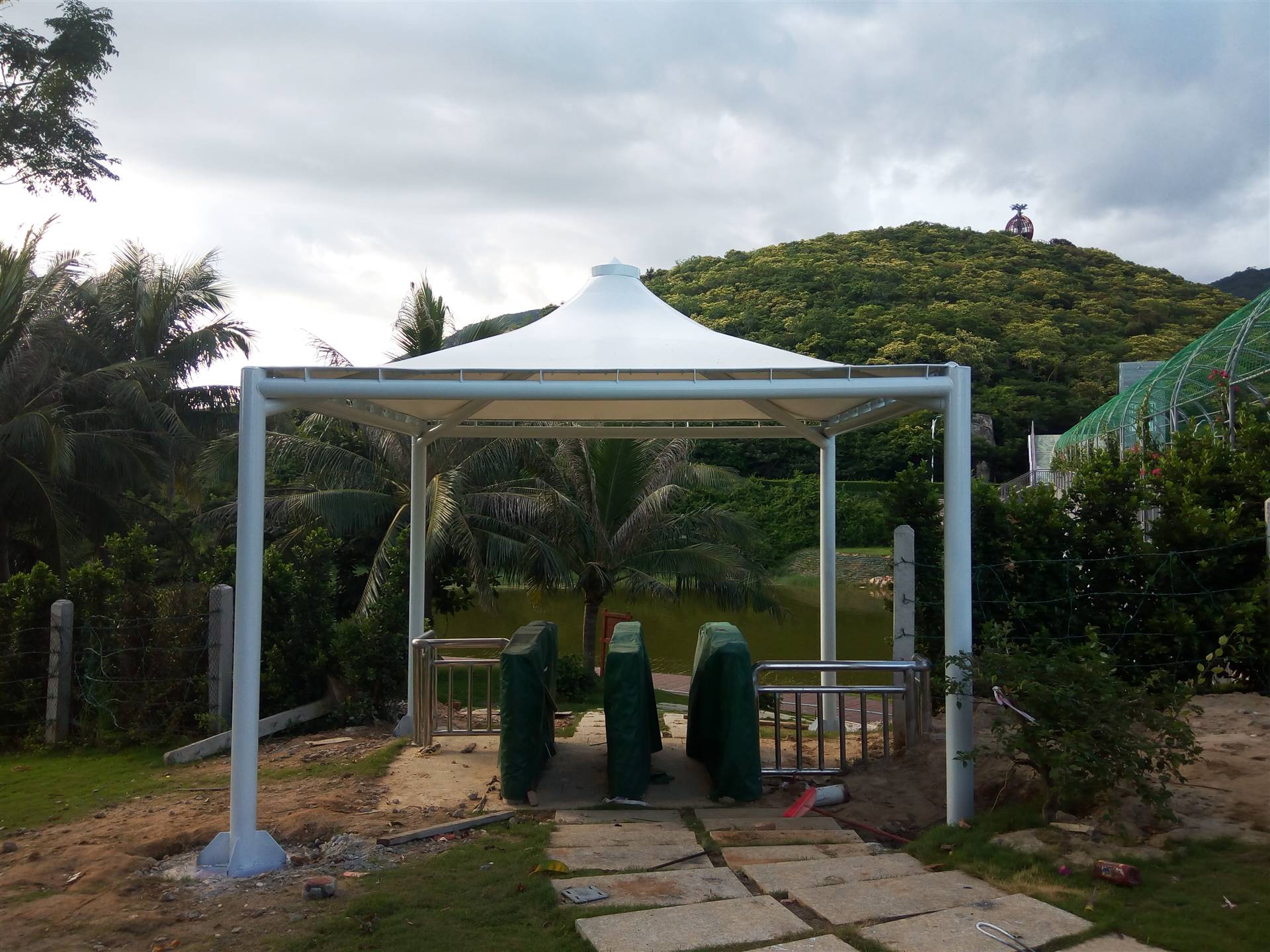 景区安装景观膜结构雨棚 造价低 使用寿命长