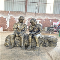 肇庆玻璃钢背书包儿童雕塑 学生形象人物雕塑