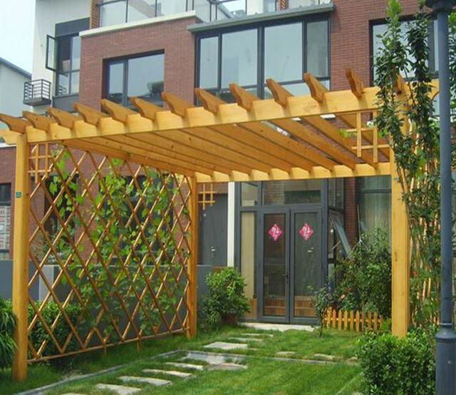 仿木铝合金葡萄架订制庭院铝合金葡萄架