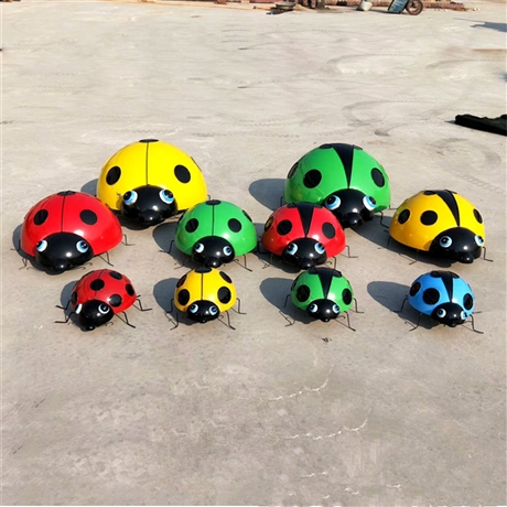 不锈钢七星瓢虫雕塑 不锈钢雕塑定制