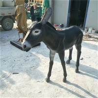 玻璃钢仿真毛驴雕塑 仿真动物雕塑定制