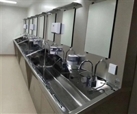 医用手术室洗手池 实验室刷手池 不锈钢带水槽