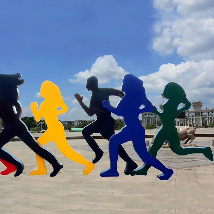 跑步人物不锈钢雕塑