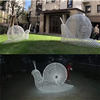 铁艺蜗牛雕塑，钢丝编织蜗牛雕塑