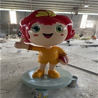 江门商场玻璃钢模型雕塑 招财猫动物卡通雕塑摆件