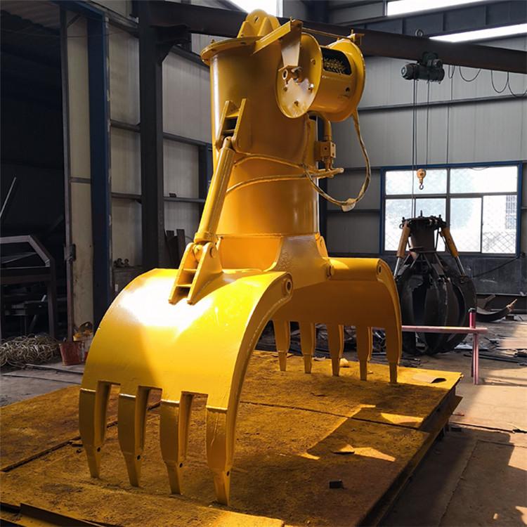 回转式抓木机废铁废料爪子电动园林抓木器梅花抓叉形抓石机