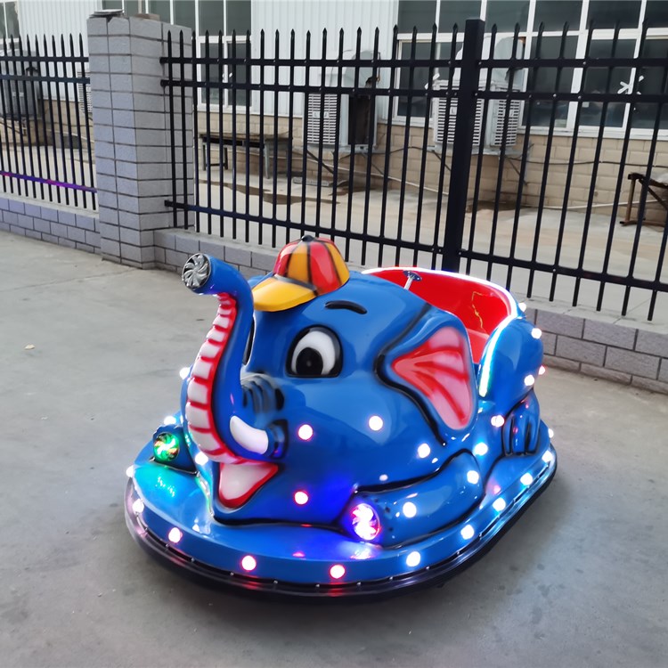 儿童公园户外游乐场游乐车 电动发光闪灯 大象碰碰车游乐设备