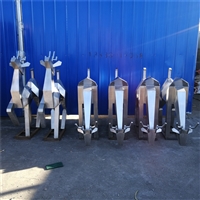 房地产不锈钢鹿雕塑实物效果图