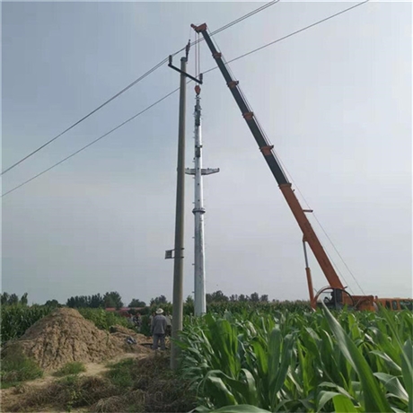 电力钢杆110千伏转角24m拉线钢杆