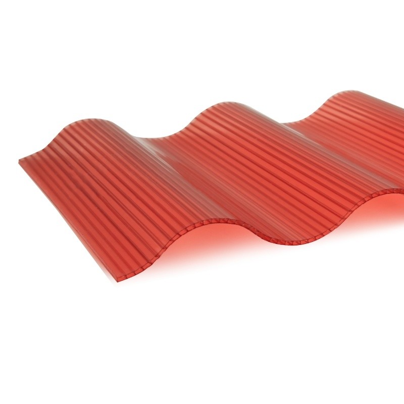 易洁瓦楞型阳光板 塔夫加uv高抗冲击强力pc中空瓦工厂