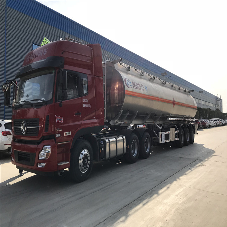危险品专用车半挂油罐车新规荷载33吨铝罐厂家直销价格美丽