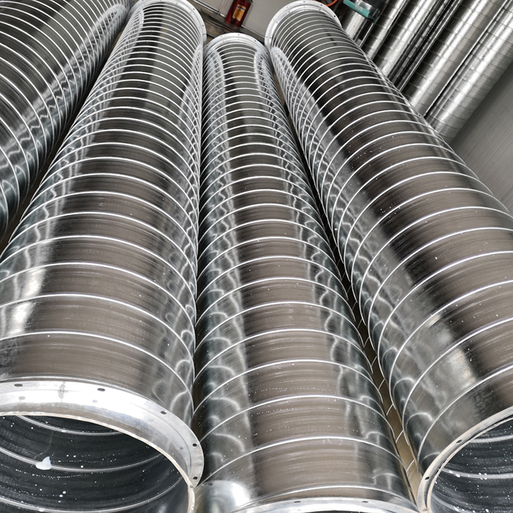 新诚厂家批发定制 白铁皮圆形风管 耐高温防火风管 螺旋风管生产