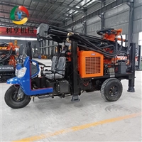 车载型百米钻机 自带三轮车气动家用打井机