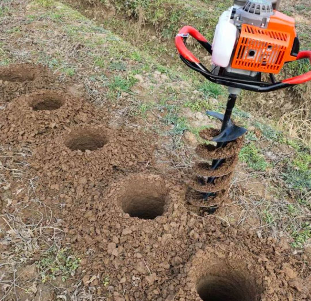 支架式植树挖坑机多功能立柱打洞机手提螺旋式钻眼机报价