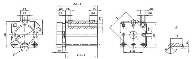 NORGREN紧凑型气缸技术明细