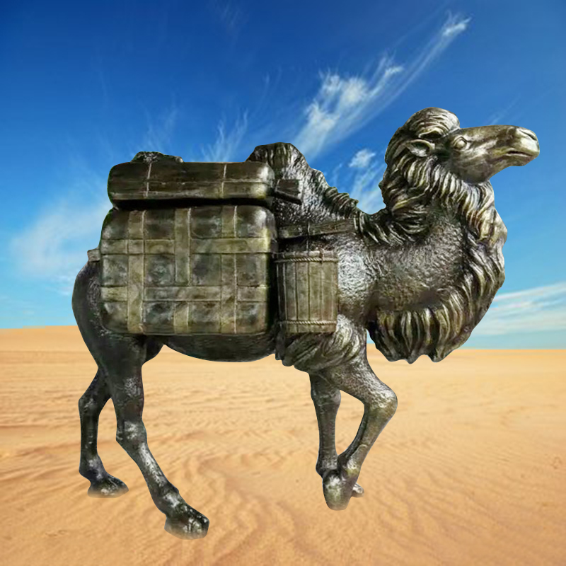 玻璃钢骆驼雕塑 骆驼铜雕塑