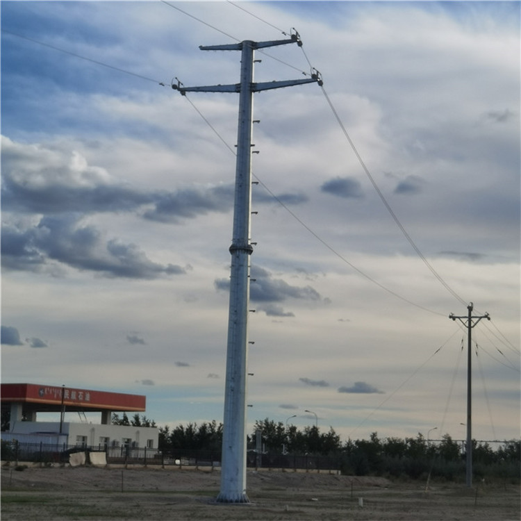 電力絕緣塔架桿 27米10kv電力鋼管桿 終端鋼管桿
