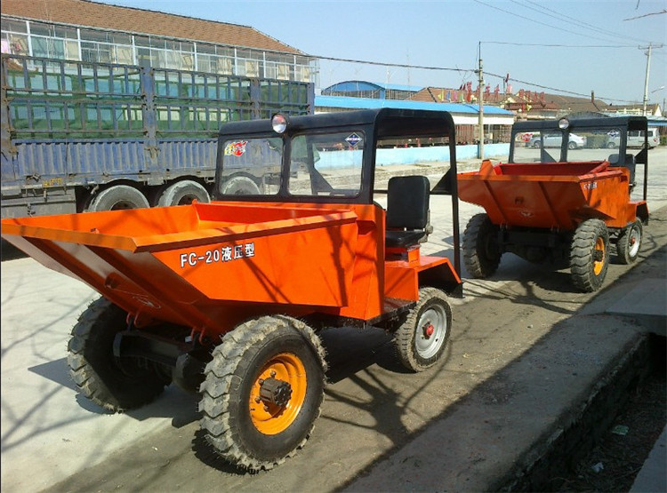 柴油小四轮运料车工程柴油蹦蹦车fc20载重2吨翻斗车浩阳机械