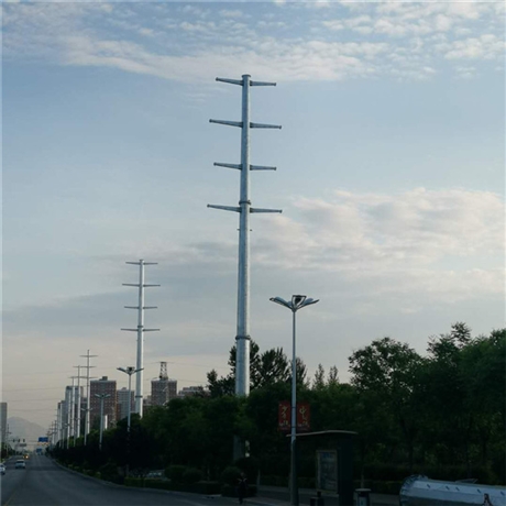 辽宁耐张杆生产厂家 双回路35kv电力钢杆 高压电线杆间距